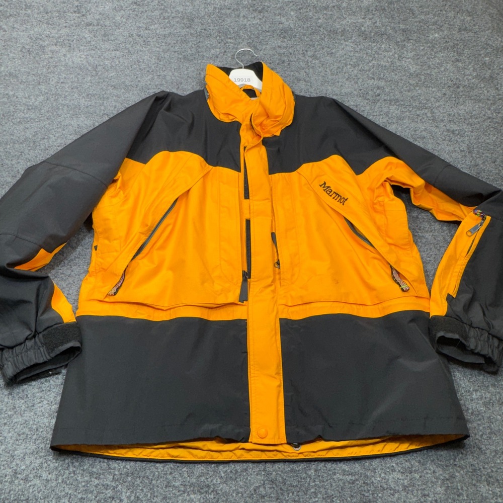 Vintage Marmot Jacket Mens Large Yellow Gore-Tex Parka Ski Snowboard Winter 90s